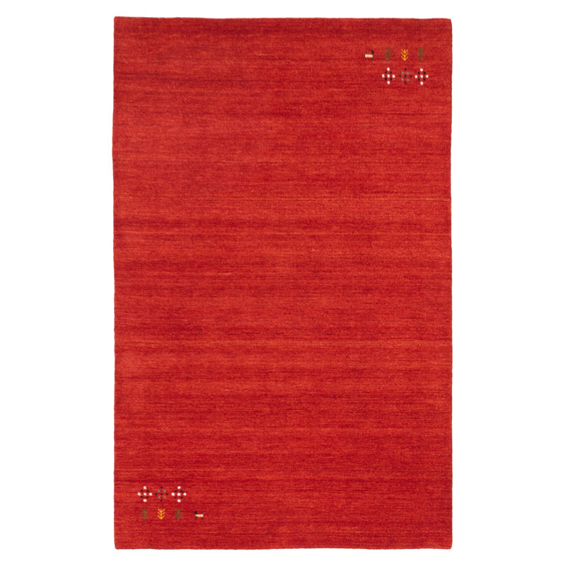Tapis rouge Kashkuli Gabbeh 5 pi 0 po x 7 pi 9 po