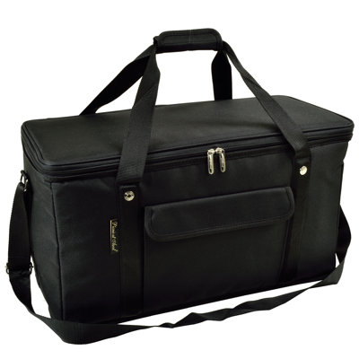 Picnic At Ascot 83 Quarts Picnic Tote Bag Cooler in Black