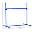 Ensemble 4 pièces de dressage d'agilité pour chien avec barres de saut réglables, barre inférieure fixe et sac de transport pour le jeu en plein air, bleu, hauteur de l'ensemble de 10,03 lb, sur toute surface, dimensions de L 39 po
