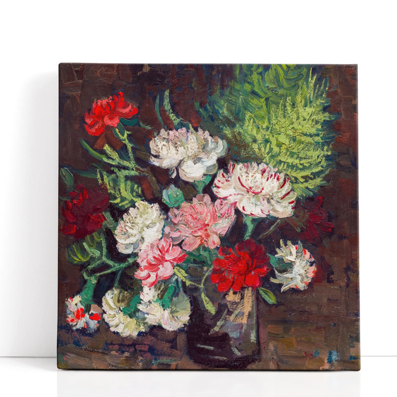 Vase avec œillets, 1886 - reproduction d'art sur toile, H 24 po x l 24 po