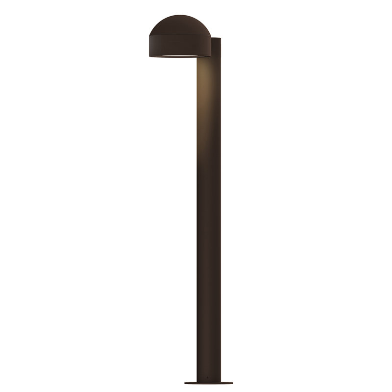 Reals LED Bollard Light, Bronze, 17.75" H x 5" W x 7.75" D