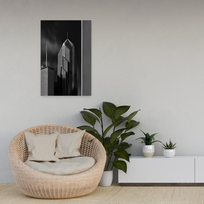 Modern Tower Modern Abstract Architecture City Wall Art by Zan Zhang - Wrapped Canvas Print, 60.96 cm H x 40.64 cm W