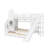 Twin-Over-Twin Castle Style Bunk Bed With 2 Drawers And 3 Shelves, Wood Bunk Bed Frame With Slide And Storage Staircase-1747863156