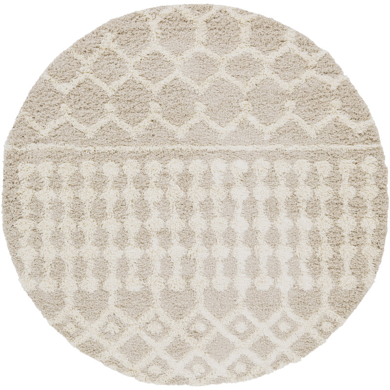 Lurdes Geometric Area Rug, Round 6'7"