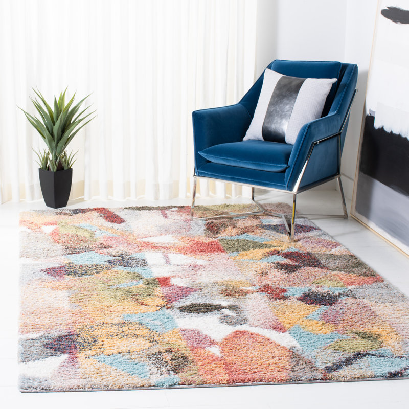 Aratrika Performance Abstract Rug, Rectangle 5'5" x 7'7"