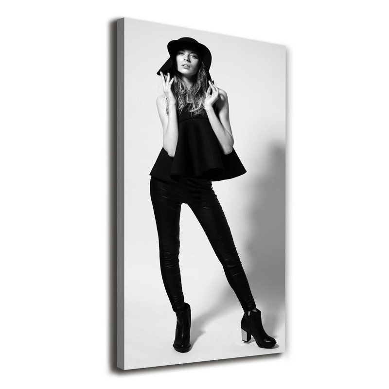 Woman In Black - Wrapped Canvas Print