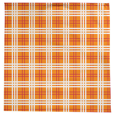 Plaid Cotton Blend Square Tablecloth