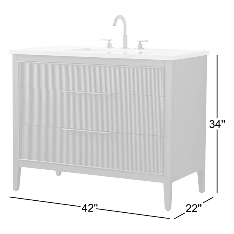 Emma 42" W Single Vanity, Vintage Green
