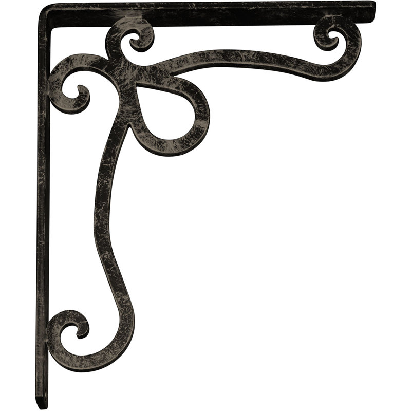 Support en fer forgé Orleans, Or pâle antique, H 12 po x l 1,5 po x P 10 po