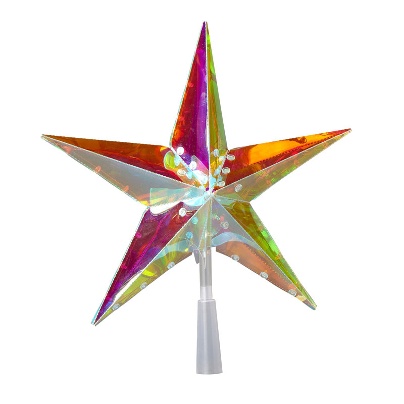 Décoration pour sommet de sapin Prismatic Star 11,4 "10 DEL Vivvi