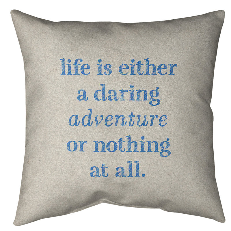 Coussin de sol, 36 po x 36 po, Blanc / Bleu
