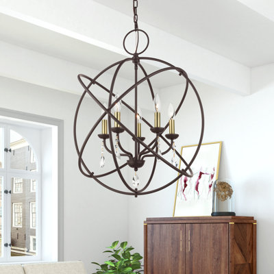 Auberta 5 - Light Dimmable Globe Chandelier