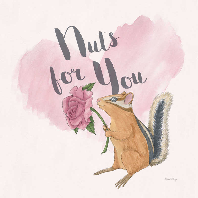 My Furry Valentine IV by Elyse DeNeige - Wrapped Canvas Painting, 30cm H x 30cm W