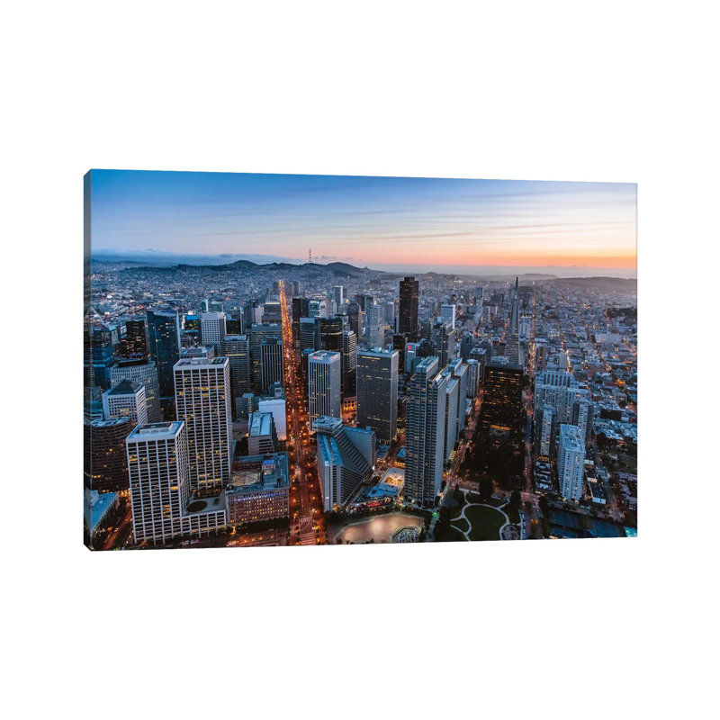 Dusk In San Francisco by Matteo Colombo - Wrapped Canvas Print, 30.48 cm H x 45.72 cm W