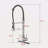 Commercial Modern Single Handle Spring High Arc Kitchen Faucet-118350789