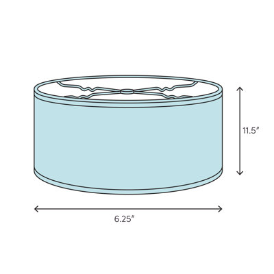 Abat-jour cylindrique en verre transparent avec trous d'épingle H 11,5 po x l 6,25 po