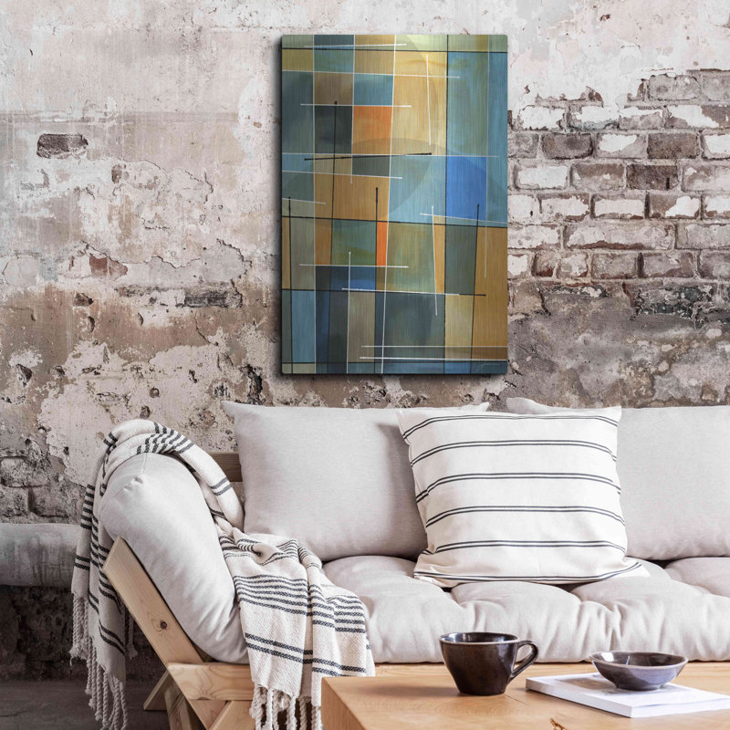 Orren Ellis «Counter Balance II» par James Burghardt, art mural en métal, H 36 po x l 24 po
