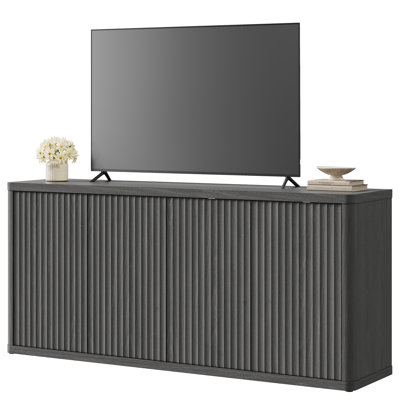 Meuble télé 4 portes avec tablettes réglables Cesiro