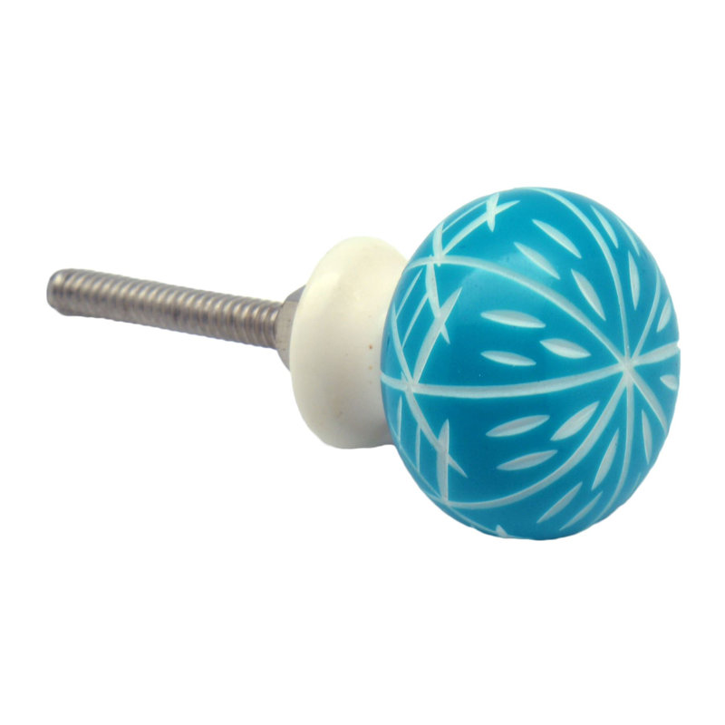 Nicola Spring - Resin Cabinet Knobs, Turquoise