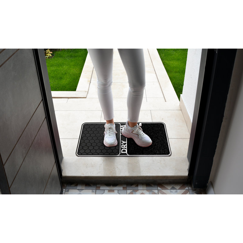 Demeatrice Non-Slip Doormat, Silver