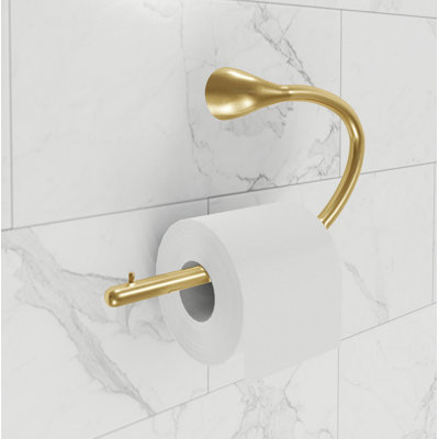 Nicolai 4-Piece Bathroom Accessory Set — Matte Black / Chrome / Brushed Gold Hardware Set