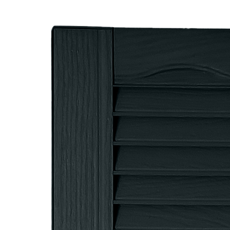 Volet à persiennes sur mesure avec dessus cathédrale, 37", Bleu lunaire, 9"