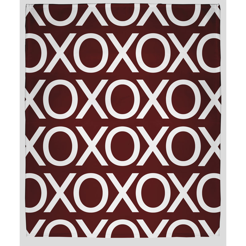  Couverture polaire Hugs And Kisses, 50 po x 60 po, Bourgogne