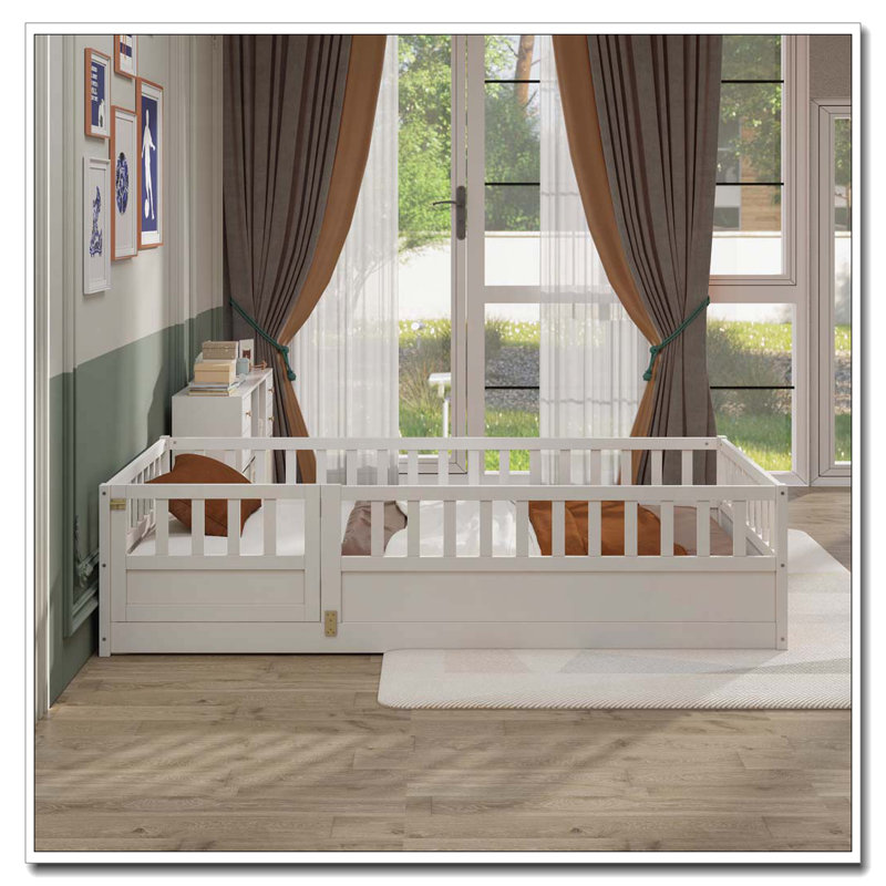 Lit en bois, Lit simple, Blanc