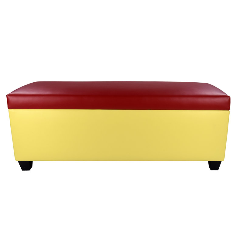 Banc de rangement pour chaussures 36 paire Kenyon, Jaune / noir