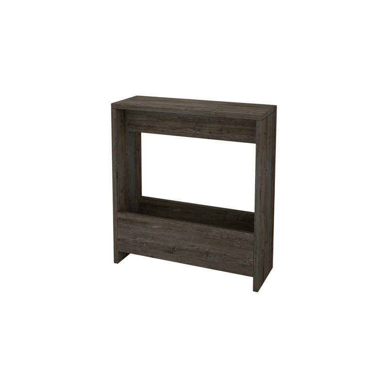 Beeler Modern Slim Compact Side Table, Dark Coffee