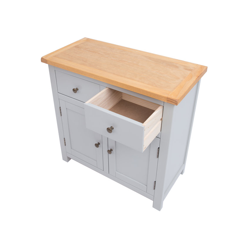 Napolitano 84cm Sideboard, Grey/Antique Brass