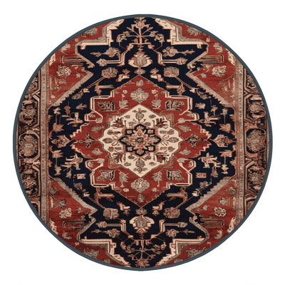 Machine Washable Persian Brown Area Rug