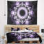 Motif mauve abstrait avec cercles tapisserie-28494677