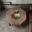 Table basse octogonale en bois avec patchwork de style campagnard 30 pouces-1253860410