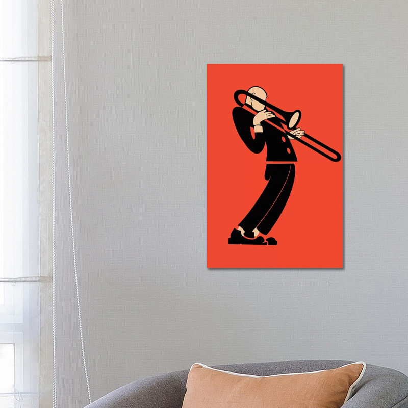 The Trombone by Mark Rogan - Wrapped Canvas Print, 66.04 cm H x 45.72 cm W x 1.91 cm D