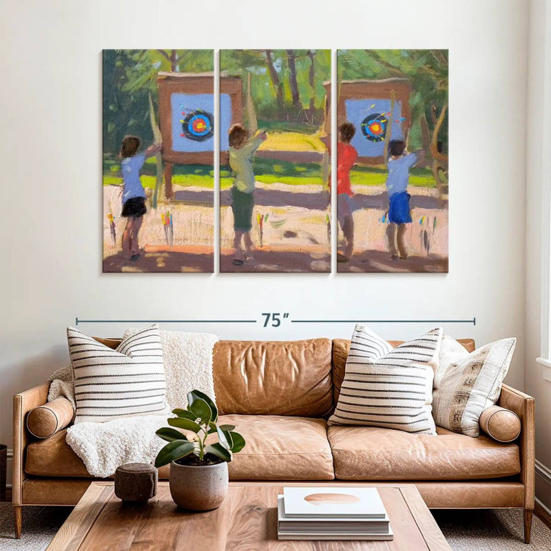 Young Archers, 42" H x 65" W