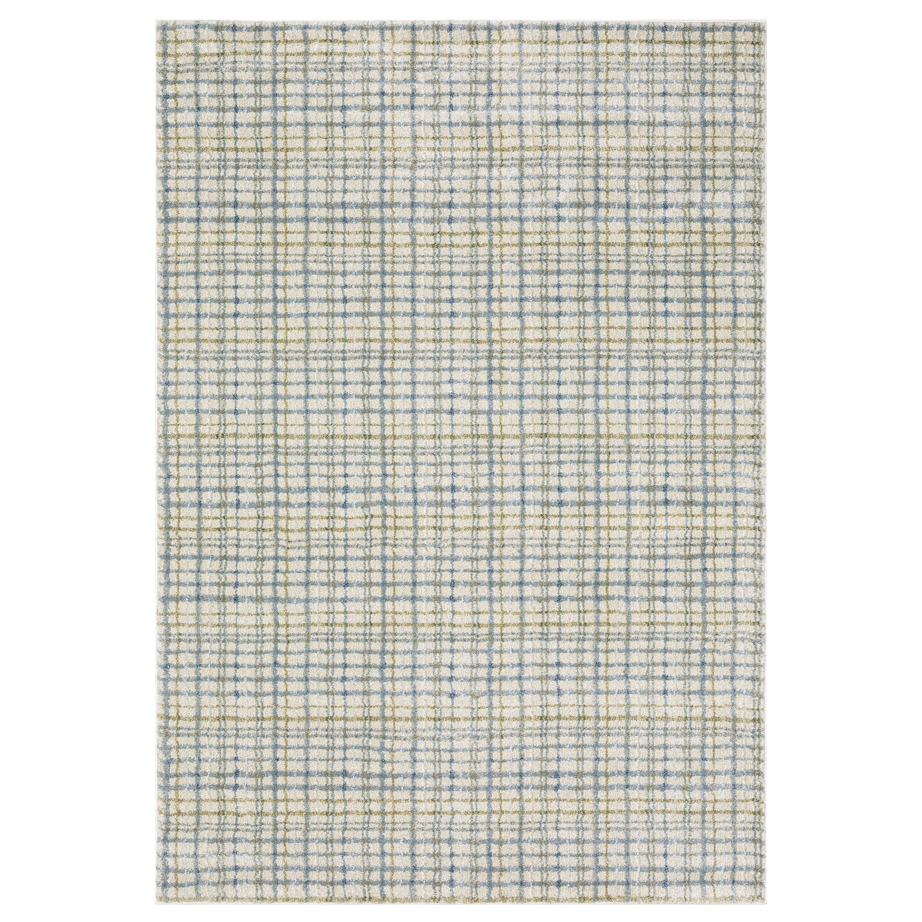 Bungalow Rose Genesis Distressed Plaid Blue/Green Area Rug & Reviews ...