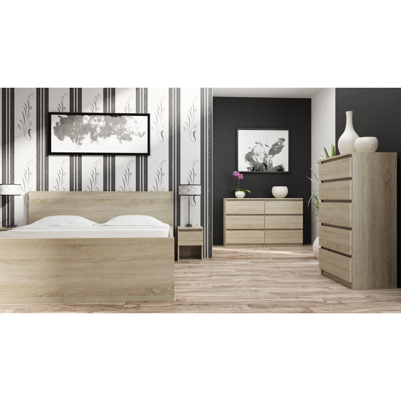 Olhouser 120 cm W Chest of 6 Drawers, Beige