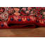Tapis traditionnel rétro médaillon rouge 9 x 13