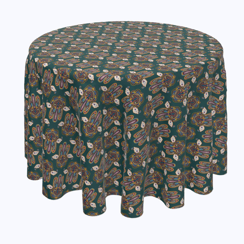 Geometric Round Tablecloth, 90" x 90"