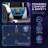 Ergonomic PC & Racing Game Chair with LED Lights & Massage Lumbar Pillow Adjustable Reclining Gaming Chair with Footrest-379569975