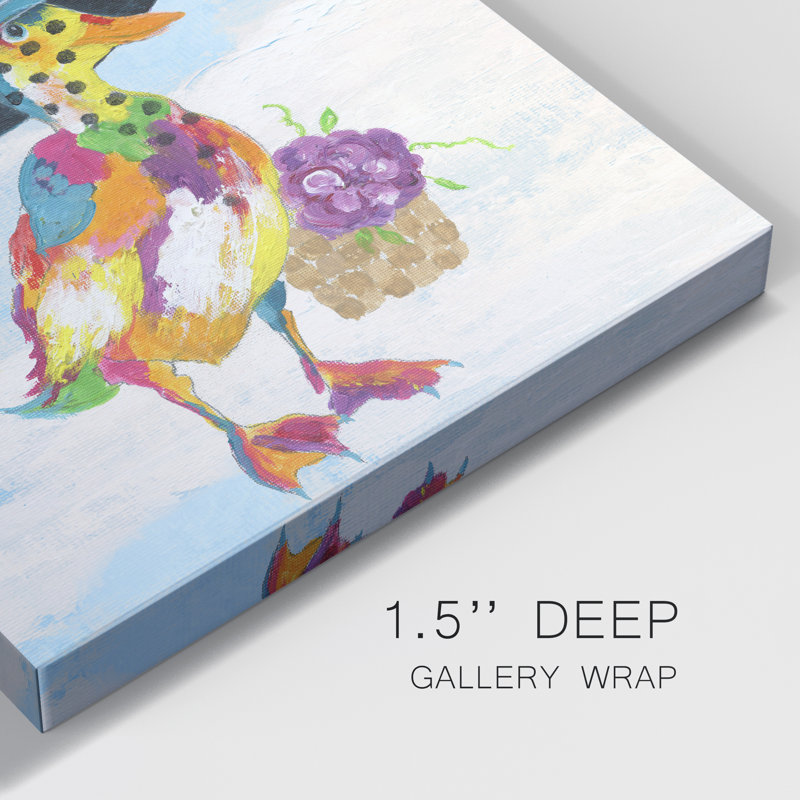 Groovy Duck and Sky - impression sur toile tendue, H 10 po x l 10 po x P 1,5 po