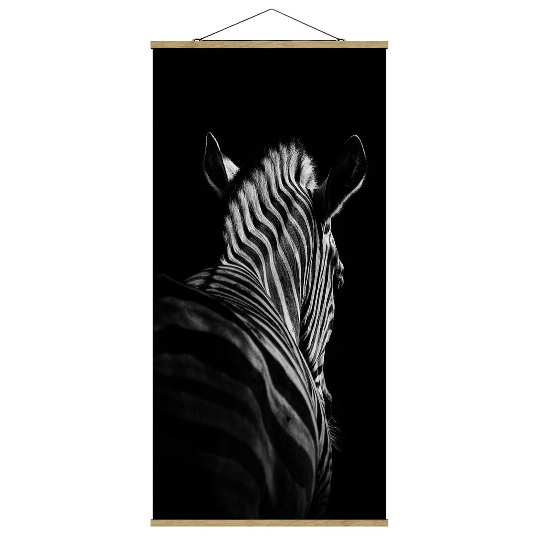 Fotodruck Dark Zebra Silhouette