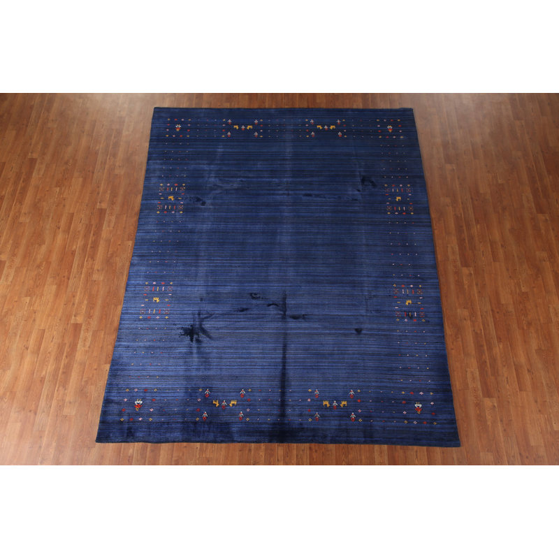 Tapis bleu Gabbeh 8 x 10