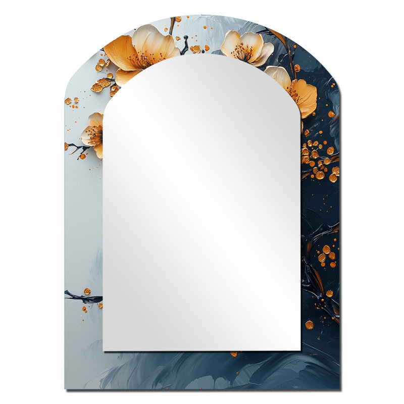 Miroir mural orange, 34 po x 25 po