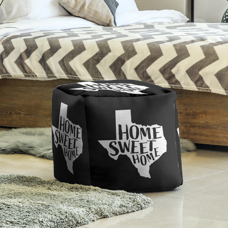 Repose-pieds à cubes the home texas, Noir