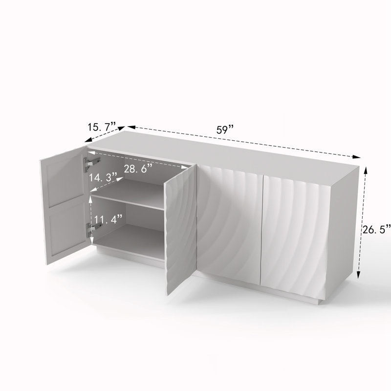 Buffet avec rangement 4 portes