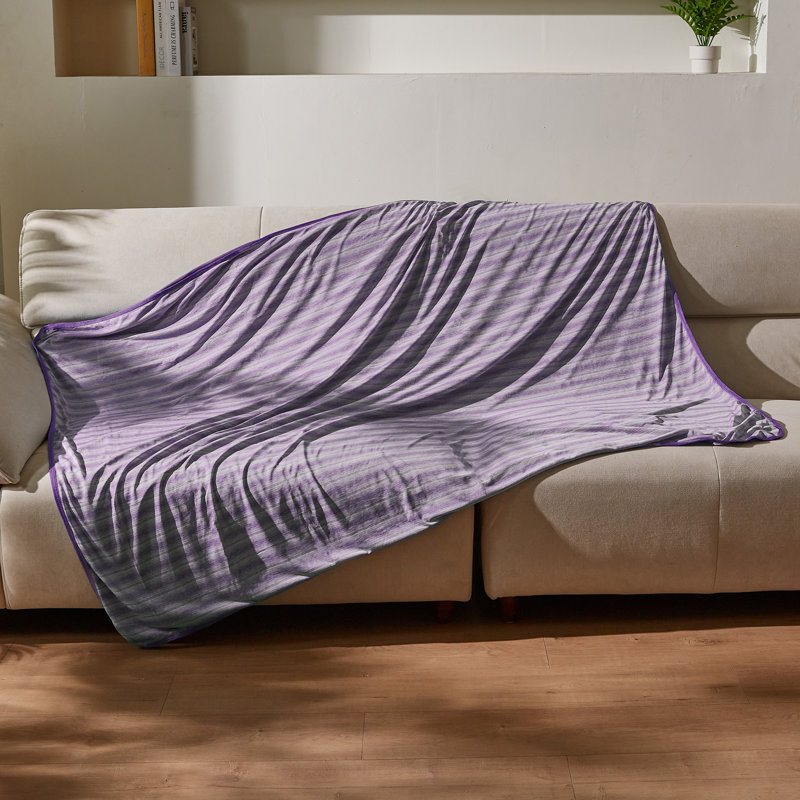 Couverture légère pour les dormeurs chauds Catalonia, Jeté, Mauve