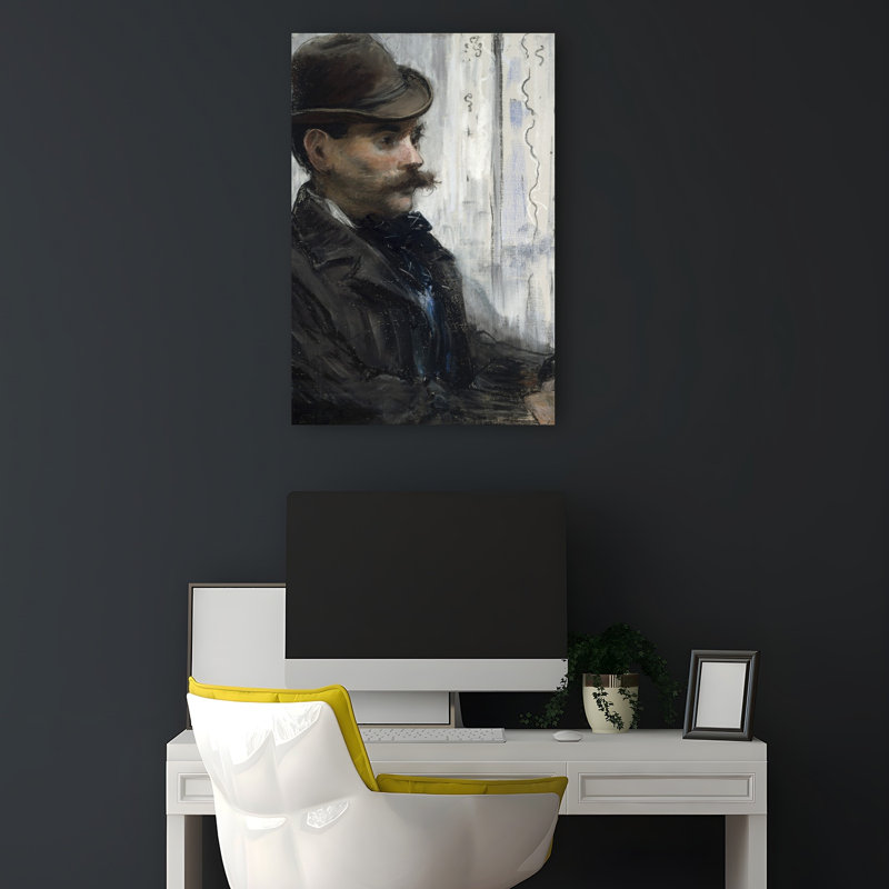 Portrait d'Alphonse Maureau, vers 1880. Estampe d'art mural contemporain abstraite impressionniste., H 18 po x l 12 po