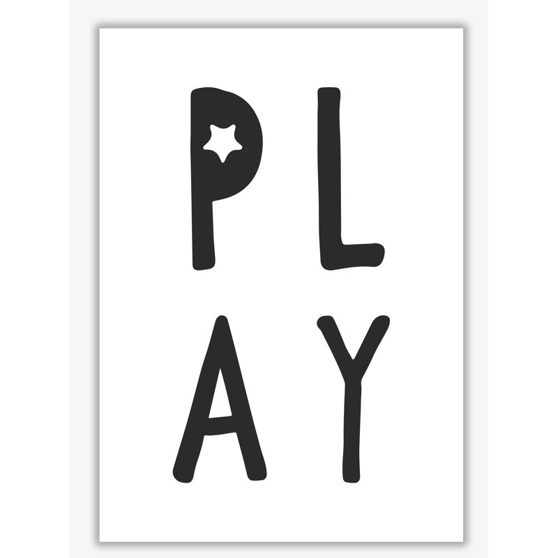Play - Print, 30 cm H x 21 cm W x 1 cm D, No Frame